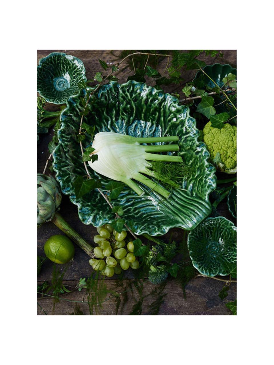 Insalatiera fatta a mano Veggie, Gres, Verde scuro, Larg. 35 x Prof. 30 cm