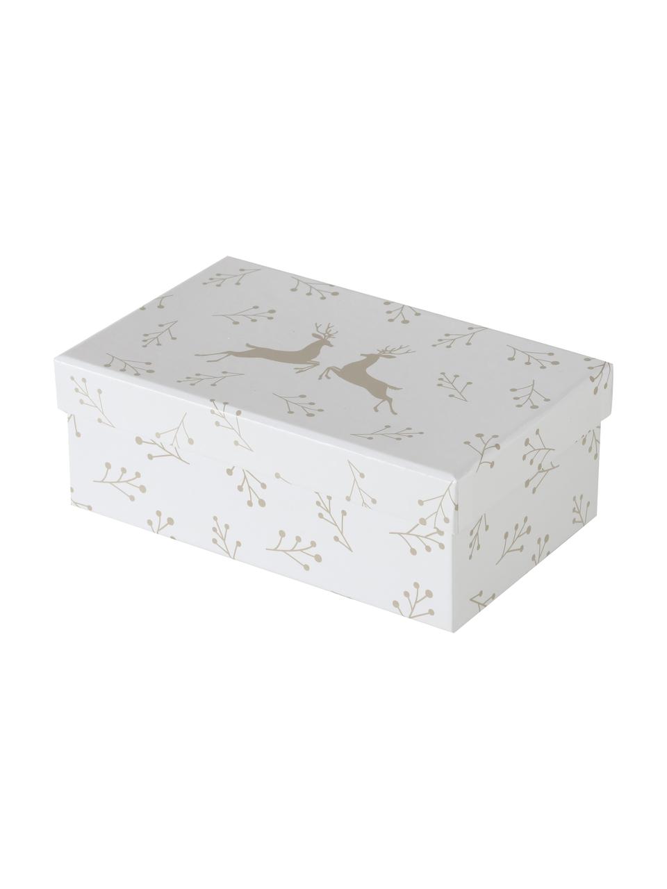 Komplet pudełek prezentowych Alpia, 9 elem., Papier, Beżowy, biały, Komplet z różnymi rozmiarami