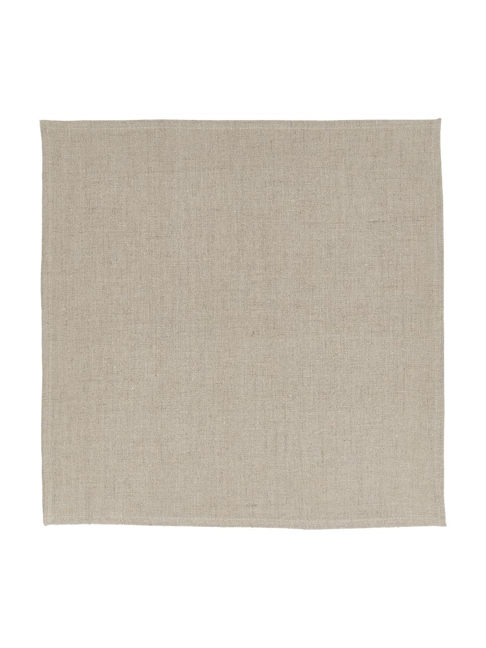 Leinen-Servietten Heddie in Beige, 2 Stück, 100% Leinen, Beige, 45 x 45 cm