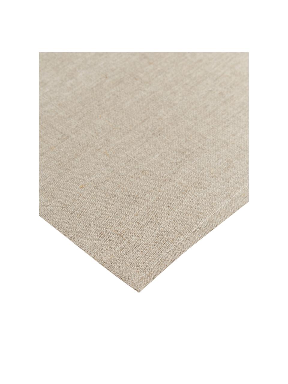 Linnen servetten Heddie in beige, 2 stuks, 100% linnen, Beige, 45 x 45 cm