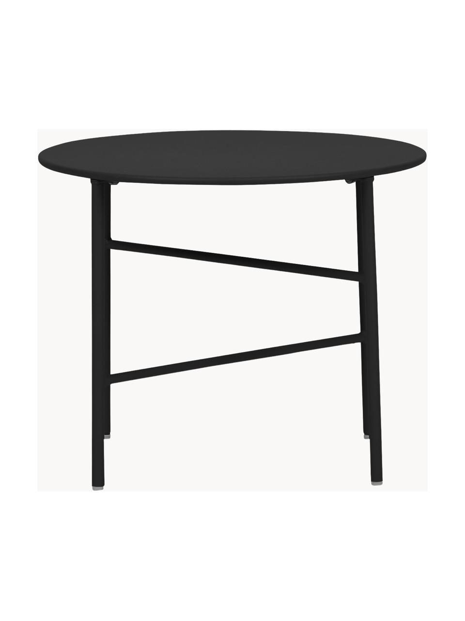 Ogrodowy stolik pomocniczy z metalu Vitus, Metal powlekany, Czarny, Ø 50 x W 40 cm