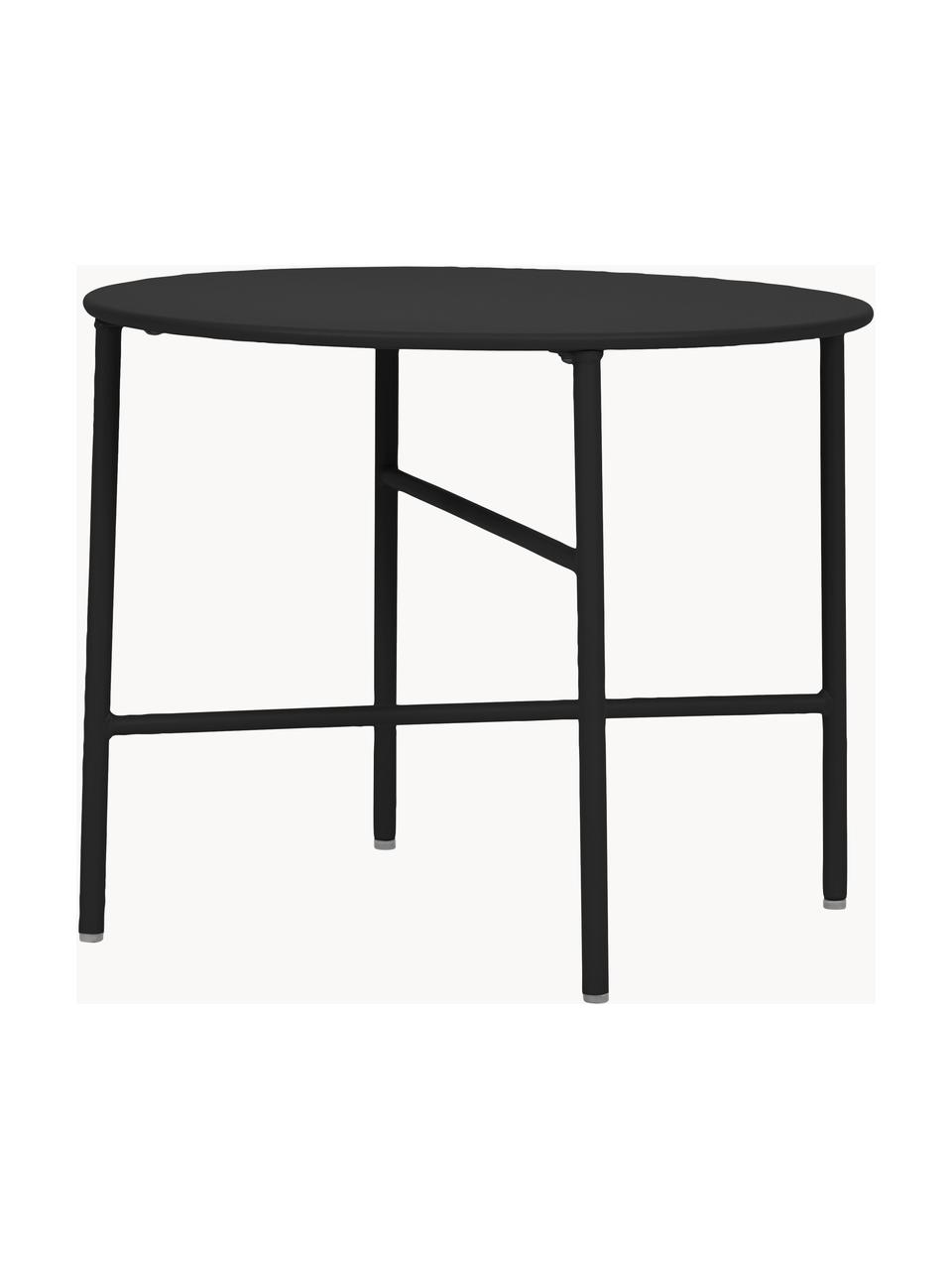 Zahradní odkládací stolek z kovu Vitus, Potažený kov, Černá, Ø 50 cm, V 40 cm