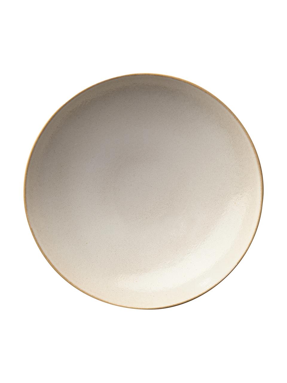 Plato hondo de gres Saisons, 6 uds., Gres, Beige, Ø 23 x Al 7 cm