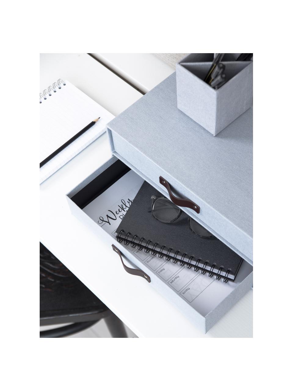 Büro-Organizer Birger II, Organizer: Canvas, fester Karton (10, Hellgrau, Braun, B 33 x T 25 cm