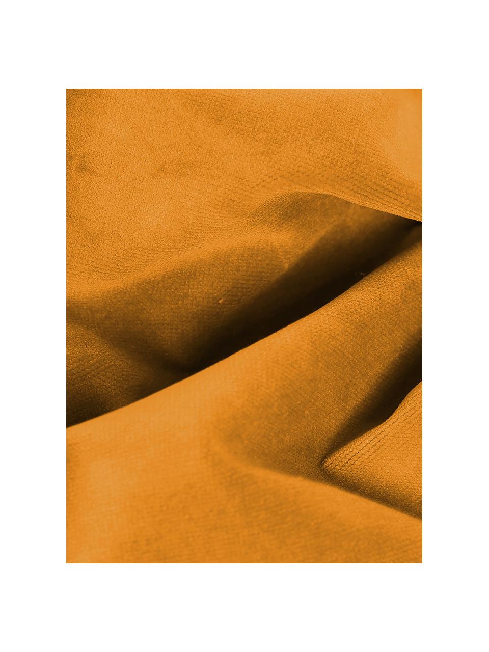 Zamatová podnožka Moby, Zamatová horčicová, Š 78 x H 78 cm