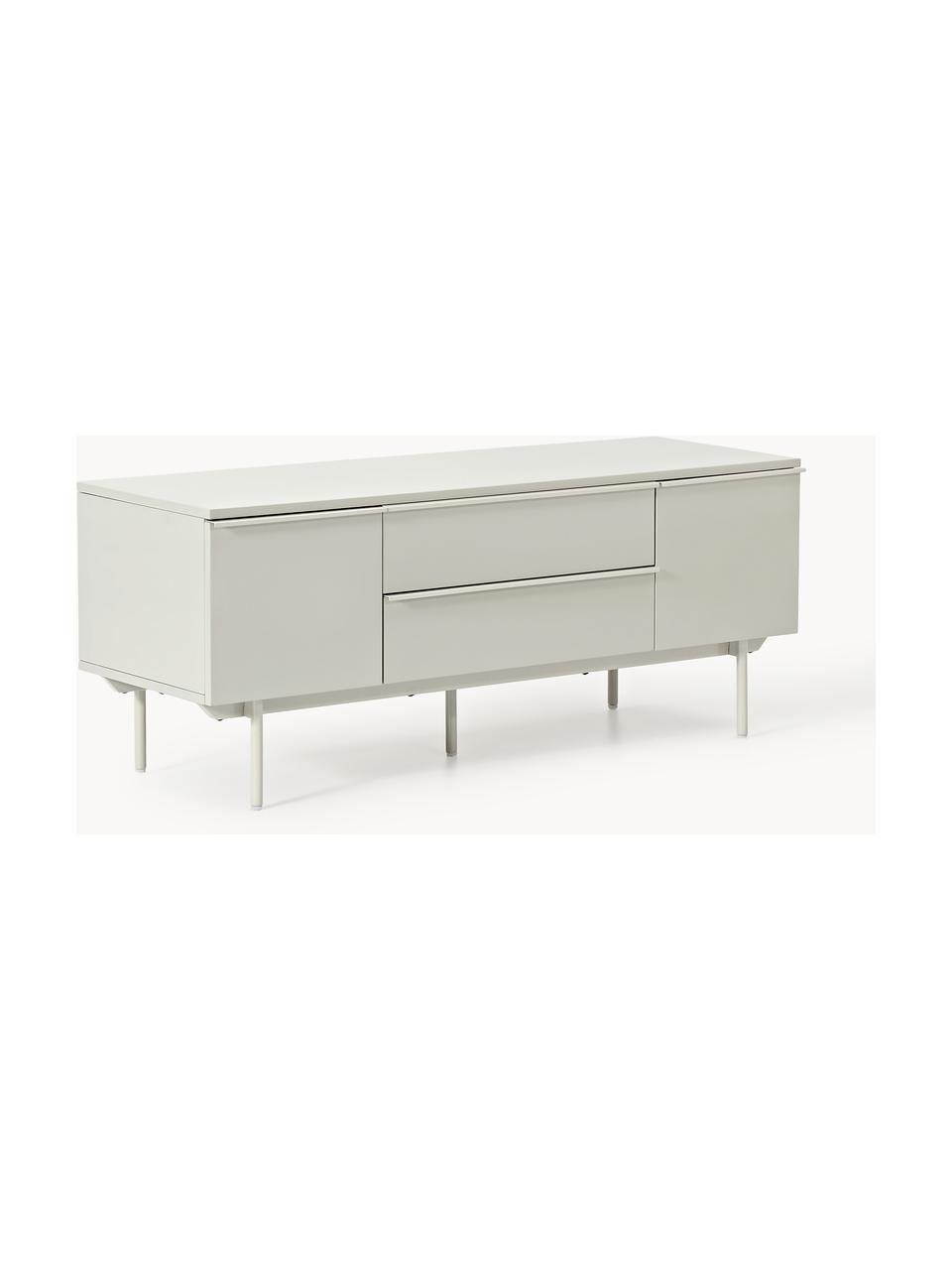 Credenza bassa in legno Elona, Beige chiaro, Larg. 180 x Alt. 55 cm