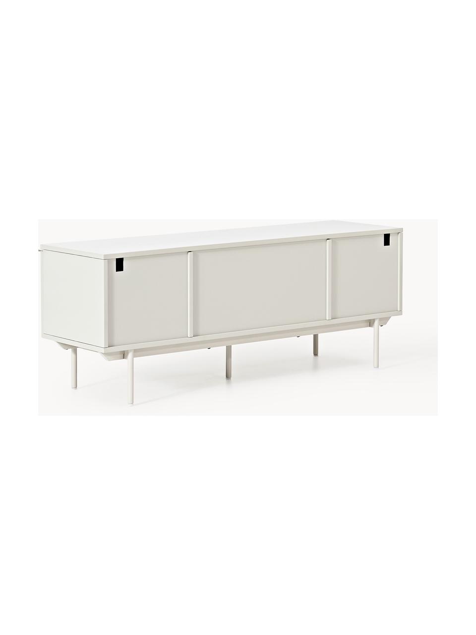 Credenza bassa in legno Elona, Beige chiaro, Larg. 180 x Alt. 55 cm