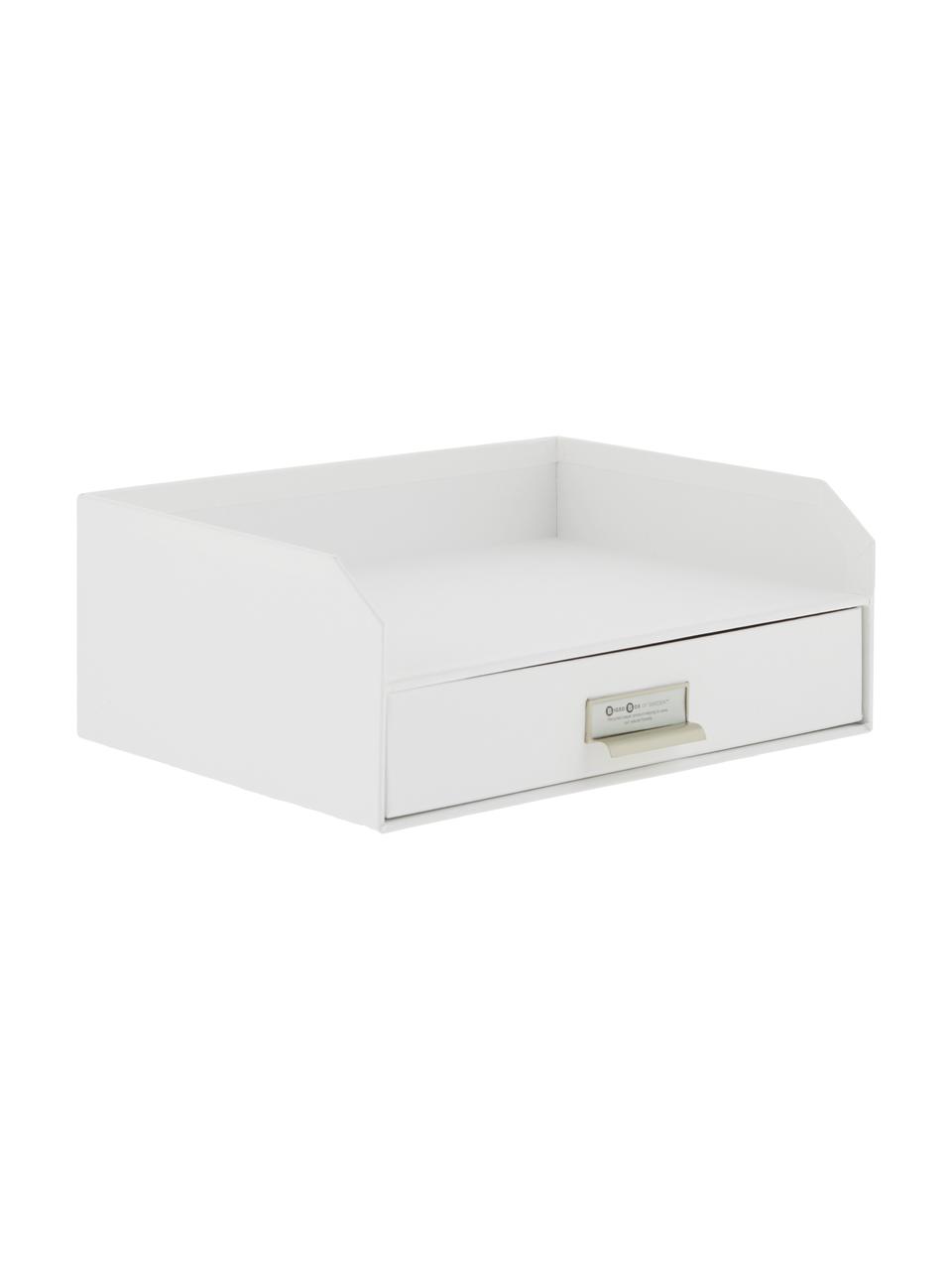 Organizer da ufficio Walter, Organizer: solido, cartone laminato, Bianco, Larg. 33 x Alt. 13 cm