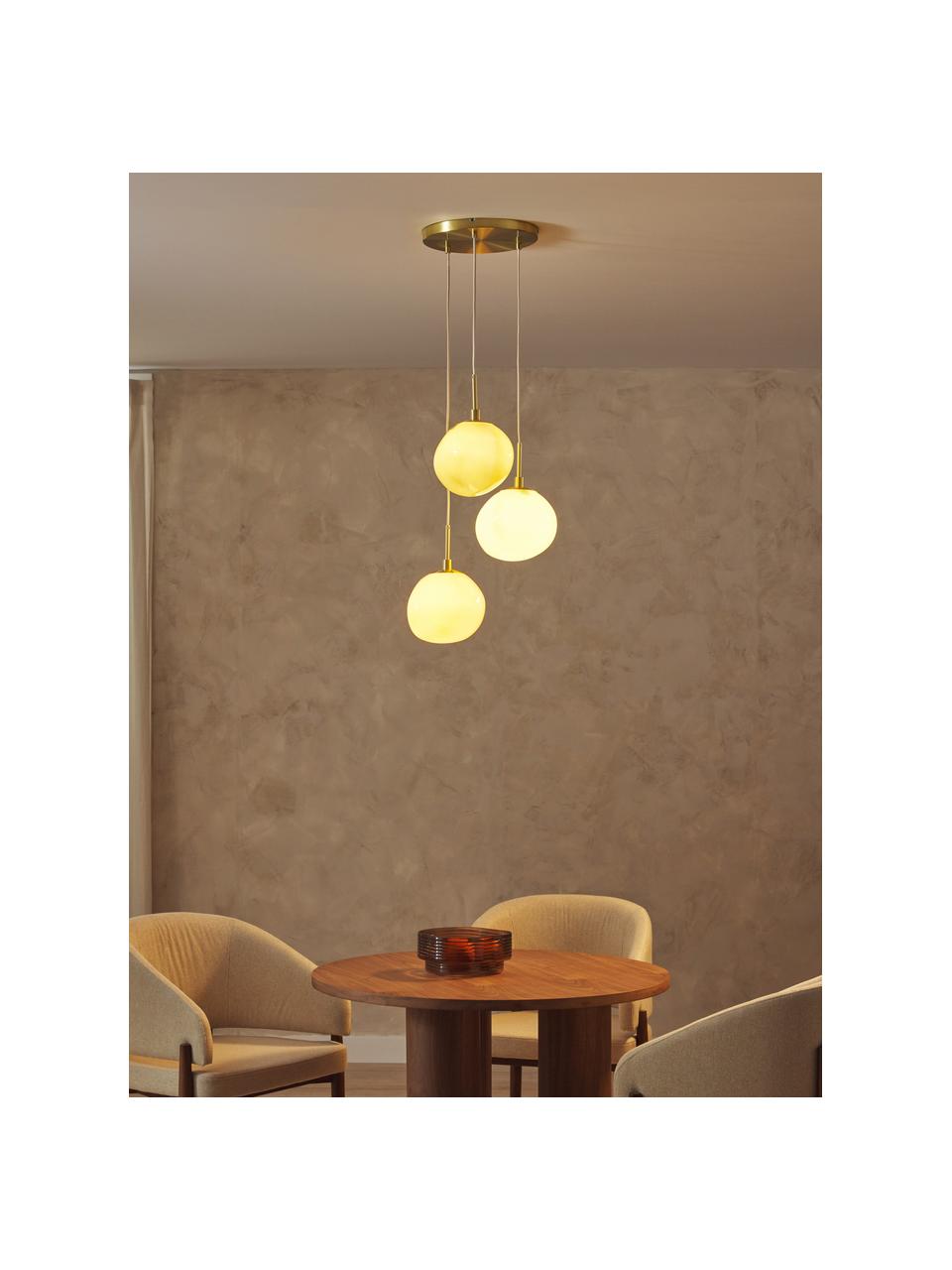 Lampa wisząca ze szkła opalowego Josie, Wielobarwny, S 30 x W 120 cm