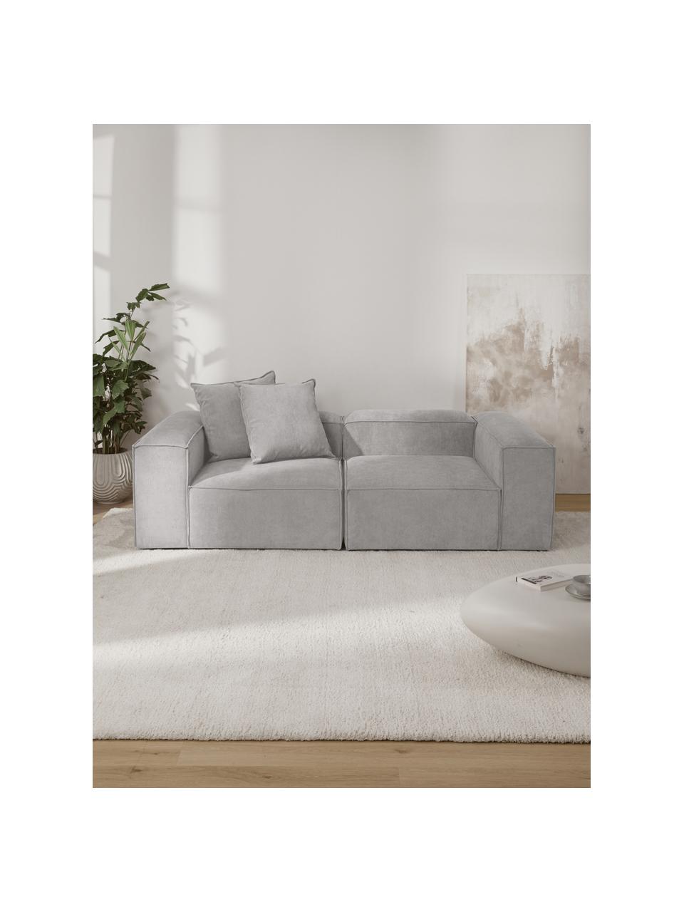 Modulárna pohovka z menčestru Lennon (3-miestna), Menčestrová sivá, Š 238 x H 119 cm