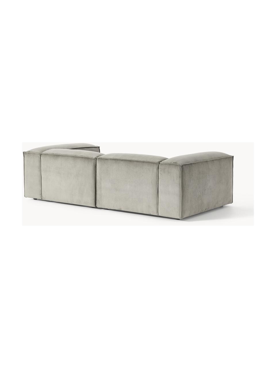 Sofá modular de pana Lennon (3 plazas), Tapizado: pana (92% poliéster, 8% p, Estructura: madera de pino y abeto ma, Patas: plástico. Este producto e, Pana gris, An 238 x F 119 cm