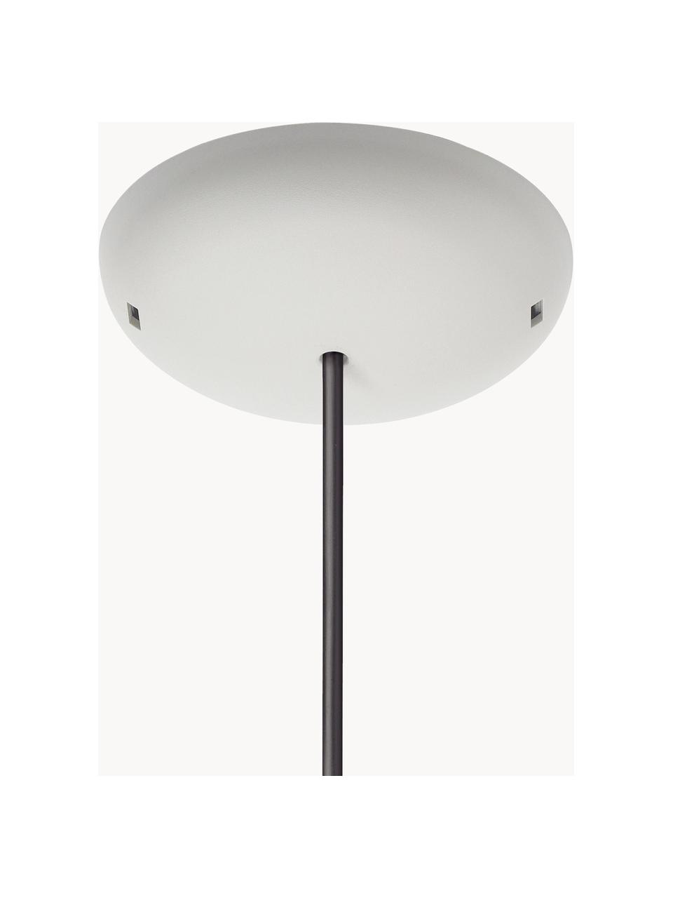 Dimbare hanglamp Frisbi, Wit, zilverkleurig, Ø 60 x H 73 cm