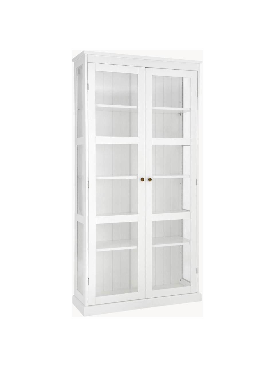 Vitrina Wilma, Estructura: tablero de fibras de dens, Blanco, An 98 x Al 193 cm