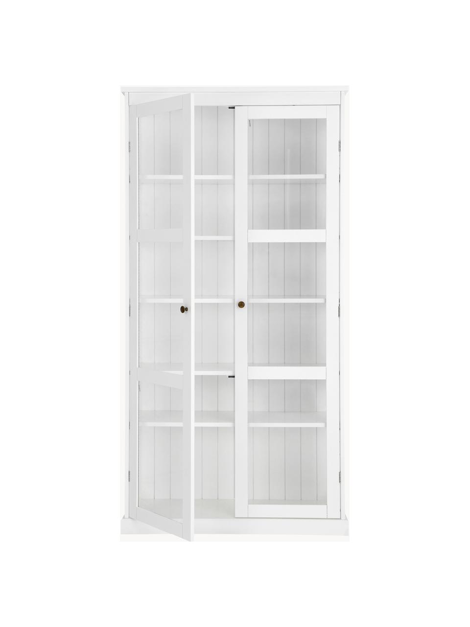 Vitrina Wilma, Estructura: tablero de fibras de dens, Blanco, An 98 x Al 193 cm