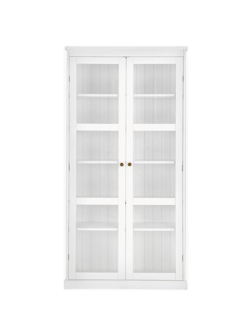 Vitrina Wilma, Estructura: tablero de fibras de dens, Blanco, An 98 x Al 193 cm