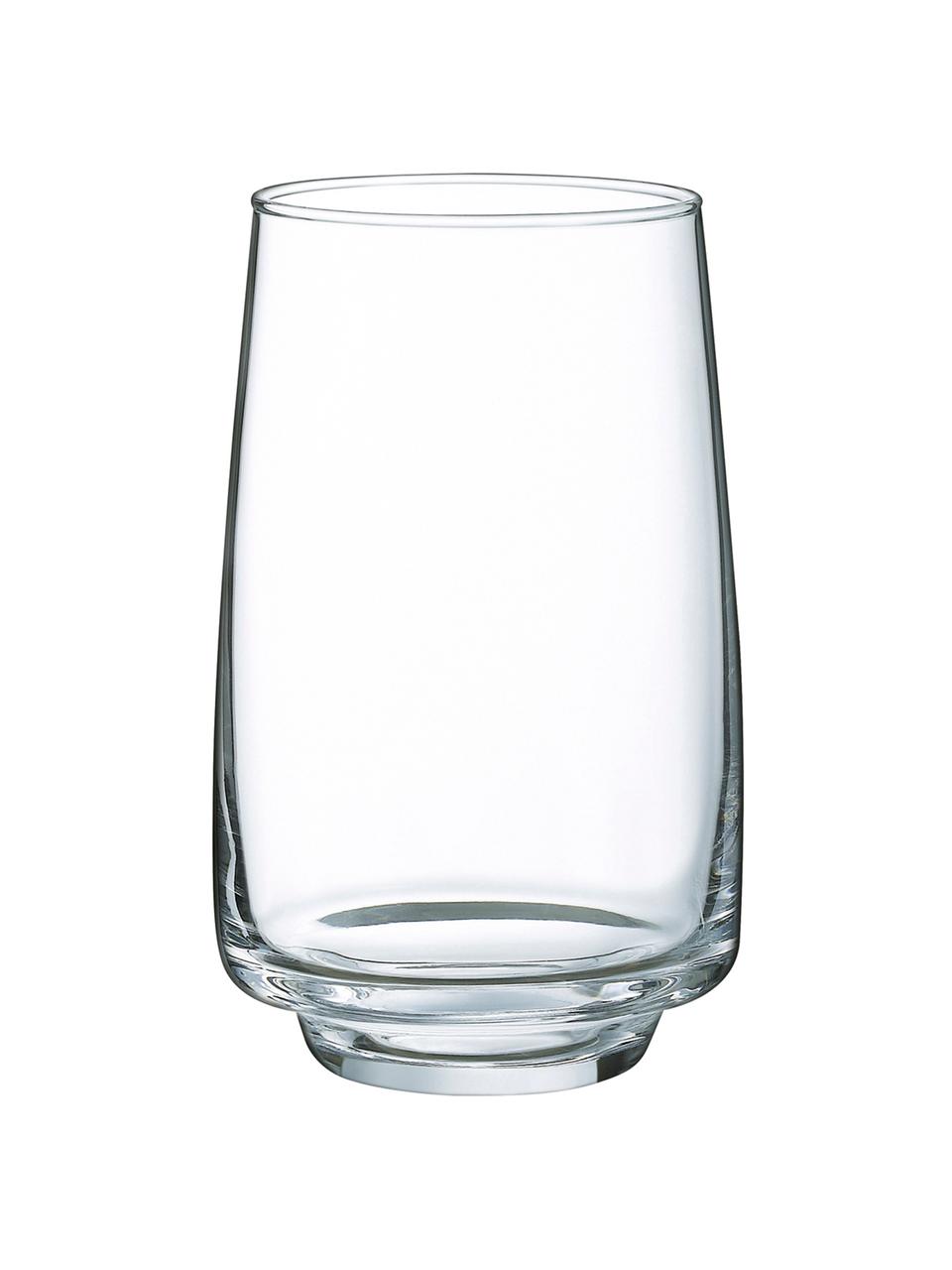 Vaso Forma, 6 uds., vidrio de sílice, Transparente, Ø 8 x Al 12 cm