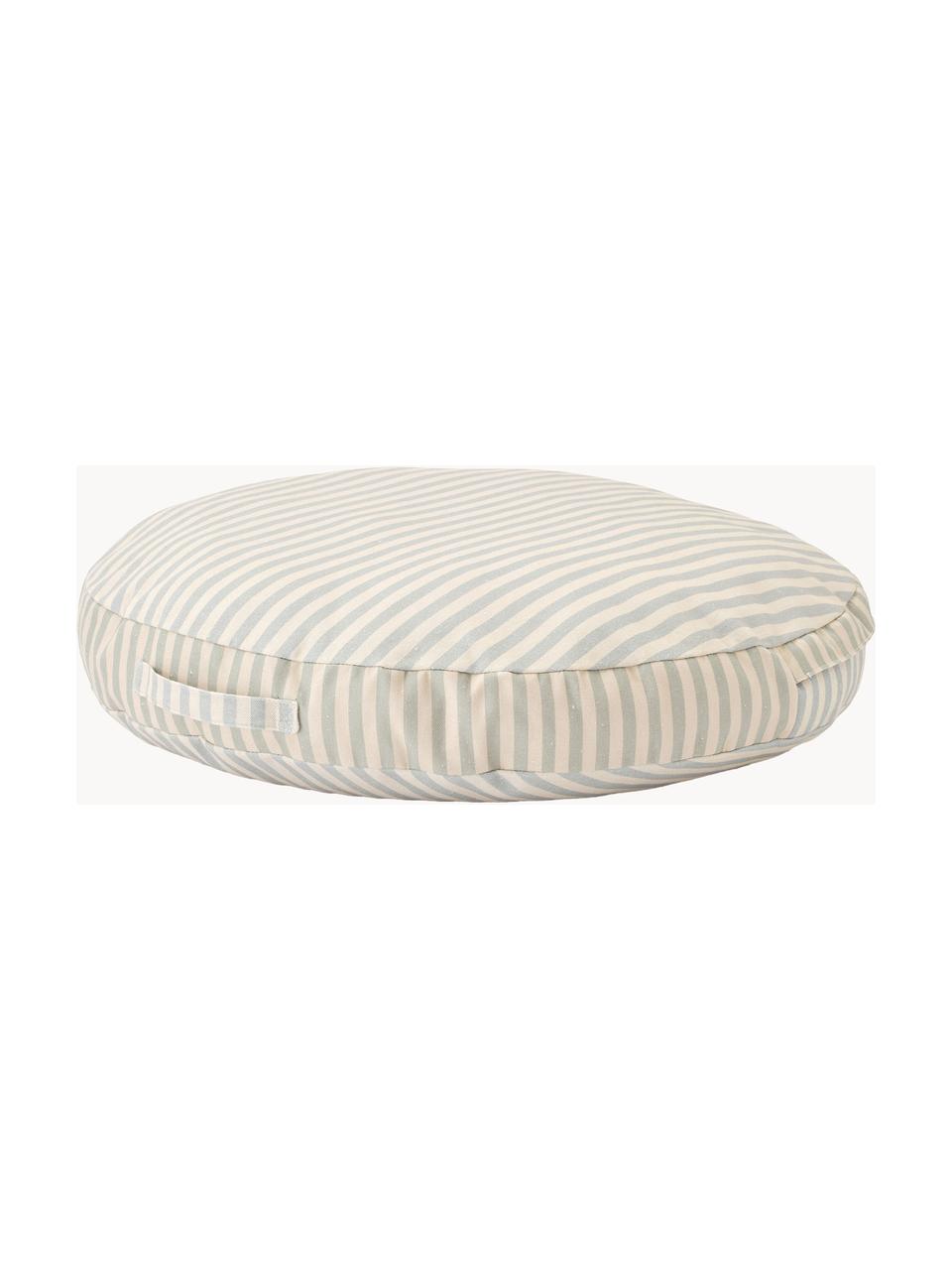 Coussin de sol rond en coton Kid's Base, Blanc cassé, gris, Ø 60 cm