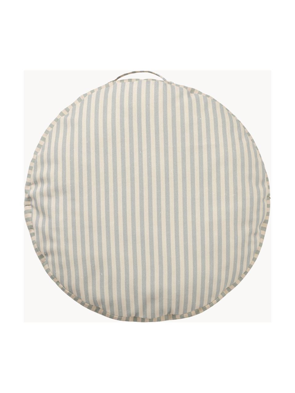 Coussin de sol rond en coton Kid's Base, Blanc cassé, gris, Ø 60 cm