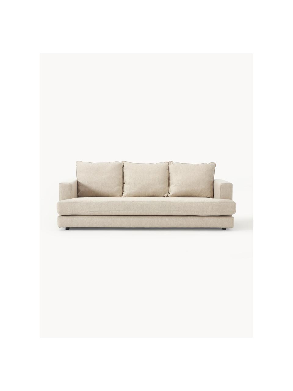 Sofa Tribeca (3-Sitzer), Bezug: 100 % Polyester Der hochw, Gestell: Massives Kiefernholz, FSC, Füße: Massives Buchenholz, lack, Webstoff Beige, B 228 x T 104 cm