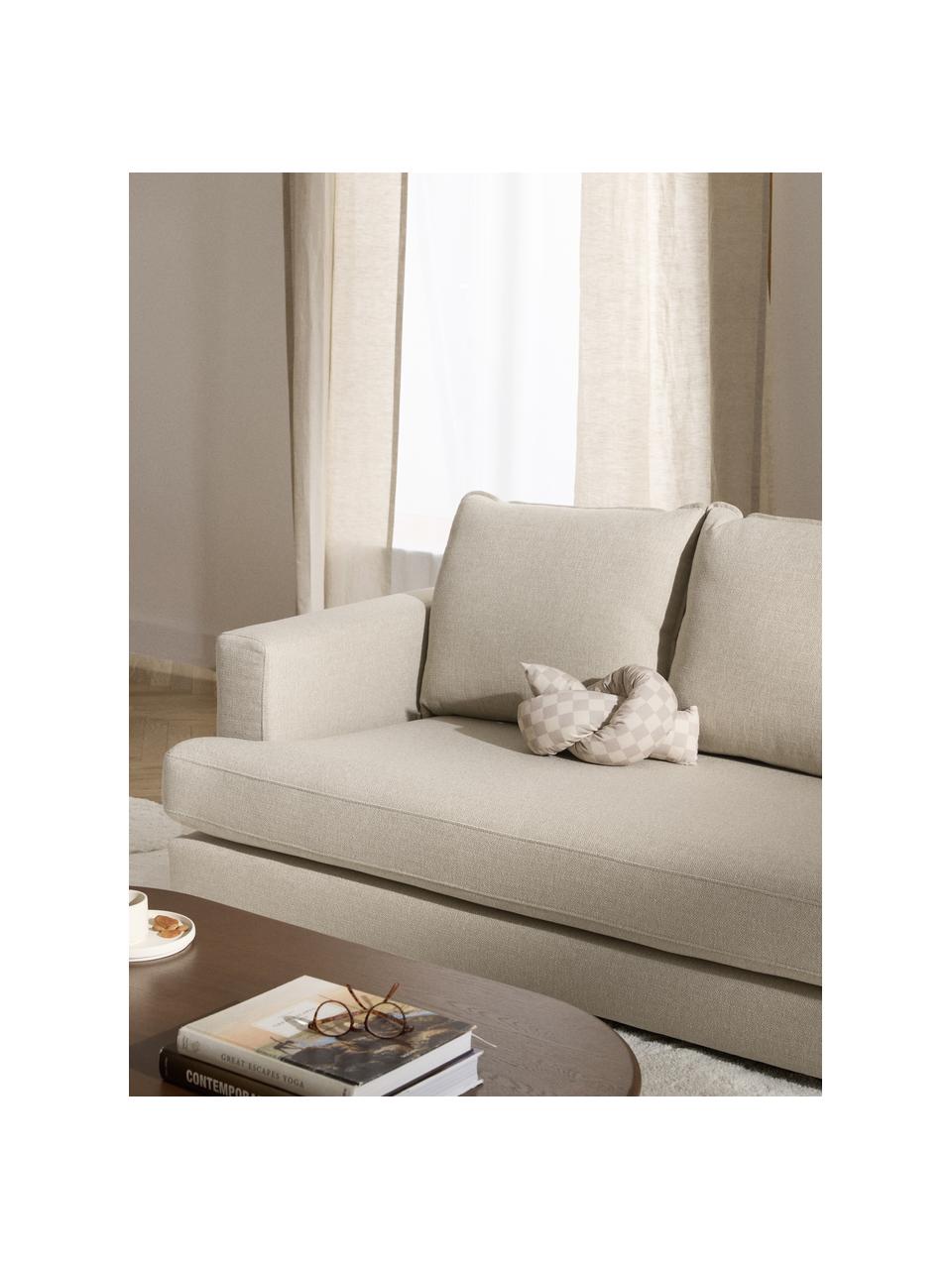 Sofa Tribeca (3-Sitzer), Bezug: 100 % Polyester Der hochw, Gestell: Massives Kiefernholz, Webstoff Beige, B 228 x T 104 cm