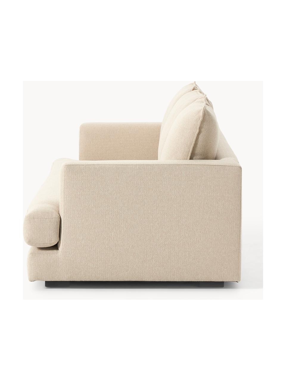 Sofa Tribeca (3-Sitzer), Bezug: 100 % Polyester Der hochw, Gestell: Massives Kiefernholz, Füße: Massives Buchenholz, lack, Webstoff Beige, B 228 x T 104 cm