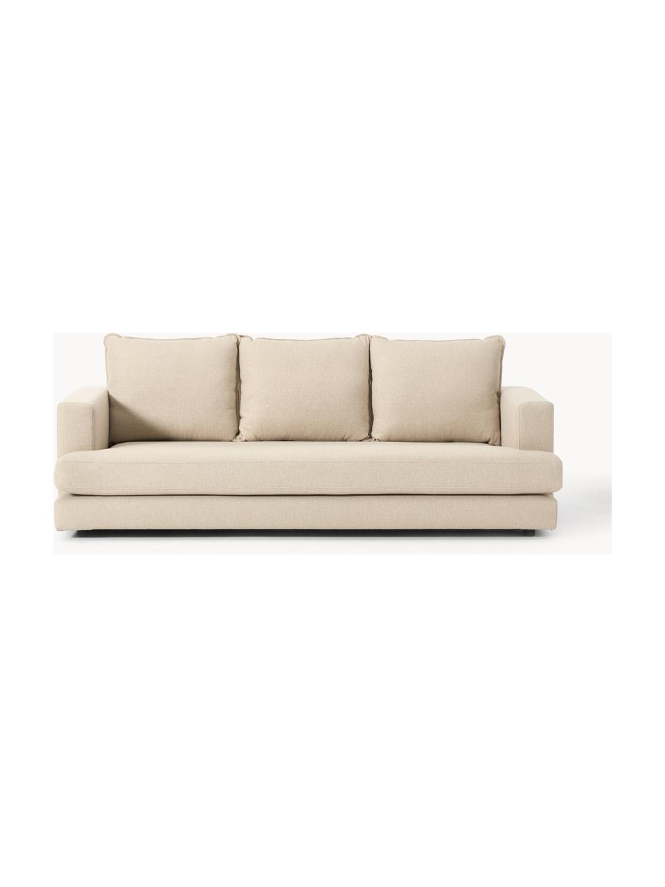 Sofa Tribeca (3-Sitzer), Bezug: 100 % Polyester Der hochw, Gestell: Massives Kiefernholz, Füße: Massives Buchenholz, lack, Webstoff Beige, B 228 x T 104 cm