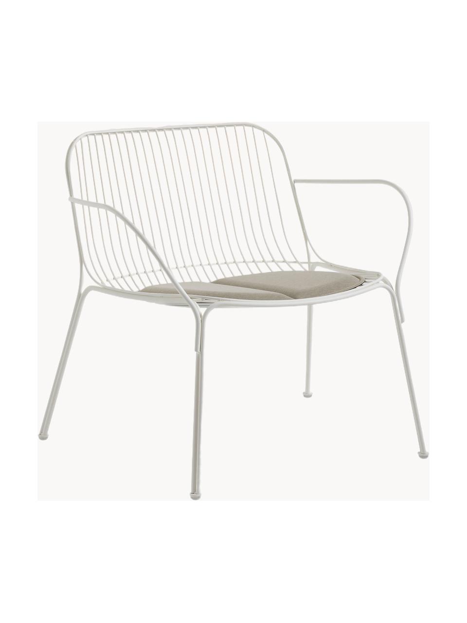 Cuscino sedia da esterno Hiray, Rivestimento: 50% poliacrilico, 45% pol, Beige chiaro, Larg. 43 x Lung. 47 cm
