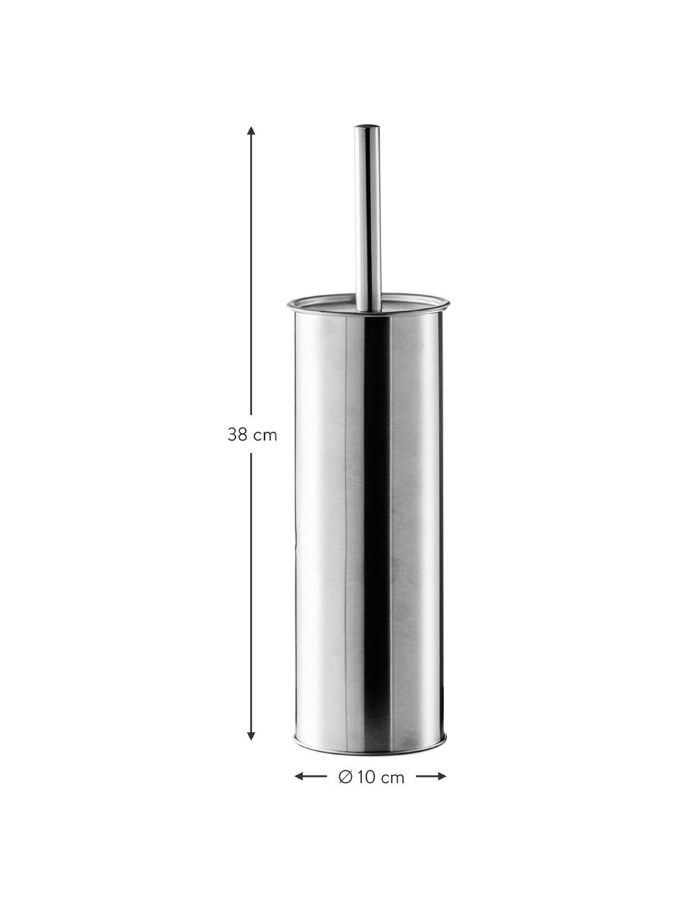 Szczotka toaletowa z pojemnikiem ze stali szlachetnej Classic, Stal szlachetna, Ø 10 x W 38 cm