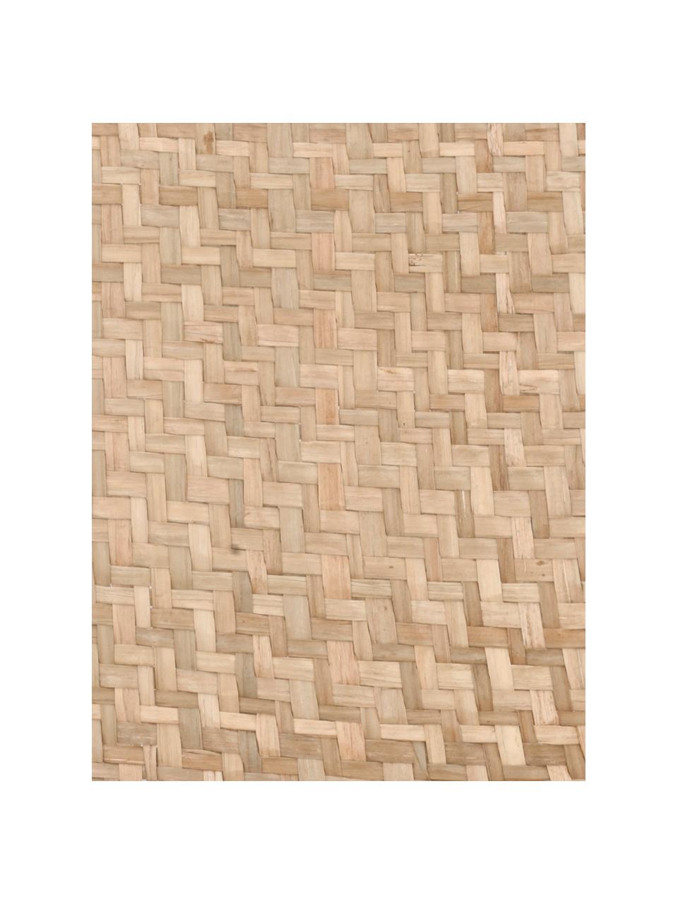 Ronde placemats Herringbone van zeegras, 2 stuks, 100% zeegras, Beige, Ø 35 cm