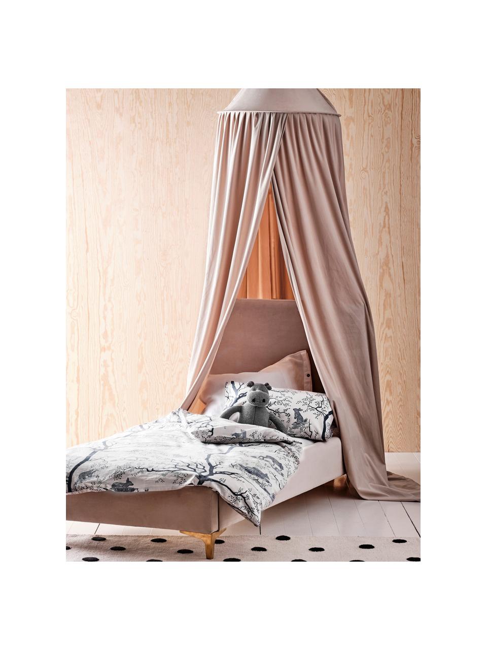 Tendina letto Savannah, 100% poliestere, Beige, Ø 55 x Alt. 240 cm