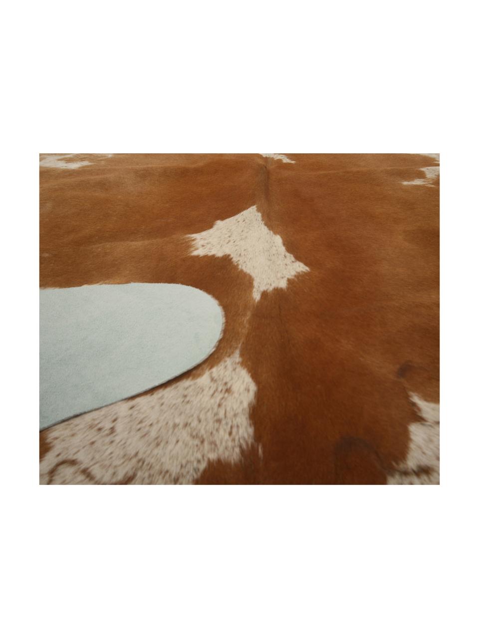 Tappeto in pelle di mucca Jura, Pelle di mucca, Marrone, beige, Pelle di mucca unica 983, 160 x 180 cm