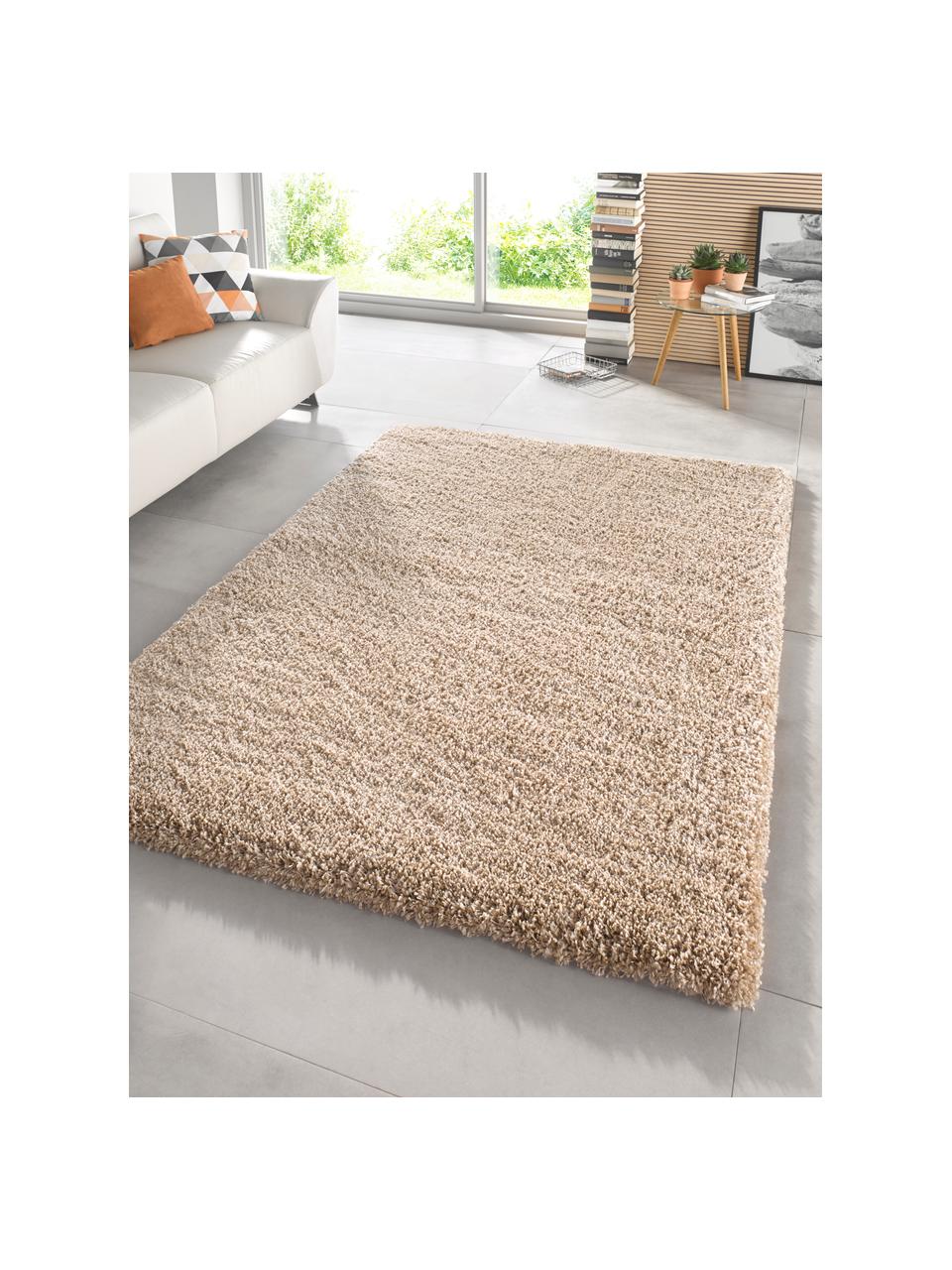 Tapis shaggy doux à poils longs marron Venice, Brun