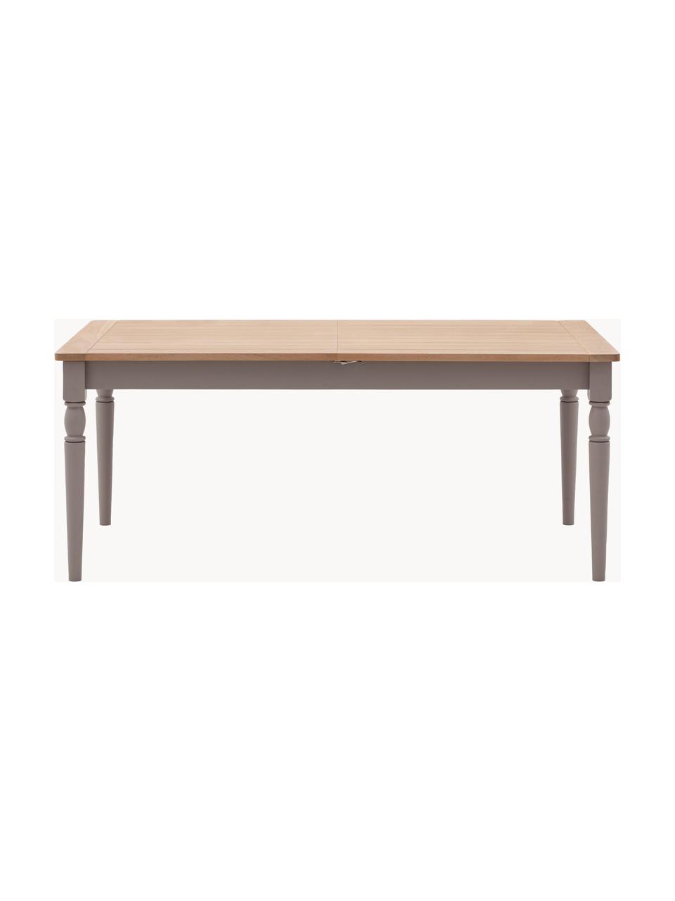 Table extensible en bois Eton, 180 - 230 x 95 cm, Bois de chêne, taupe, larg. 180 x prof. 95 cm