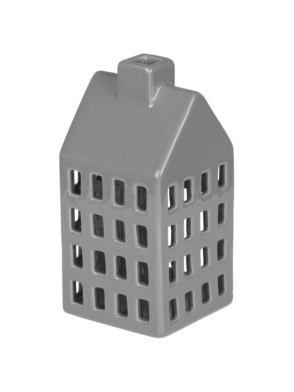 Portacandela Hemma, Ceramica, Grigio, L 8 x A 16 cm