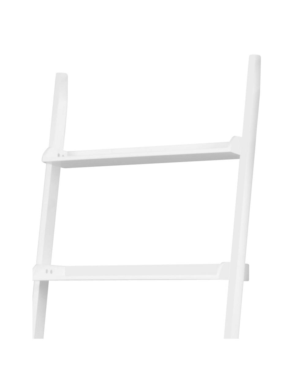 Étagère/échelle blanche Wally, MDF (panneau en fibres de bois à densité moyenne), laqué, Blanc, larg. 67 x haut. 189 cm