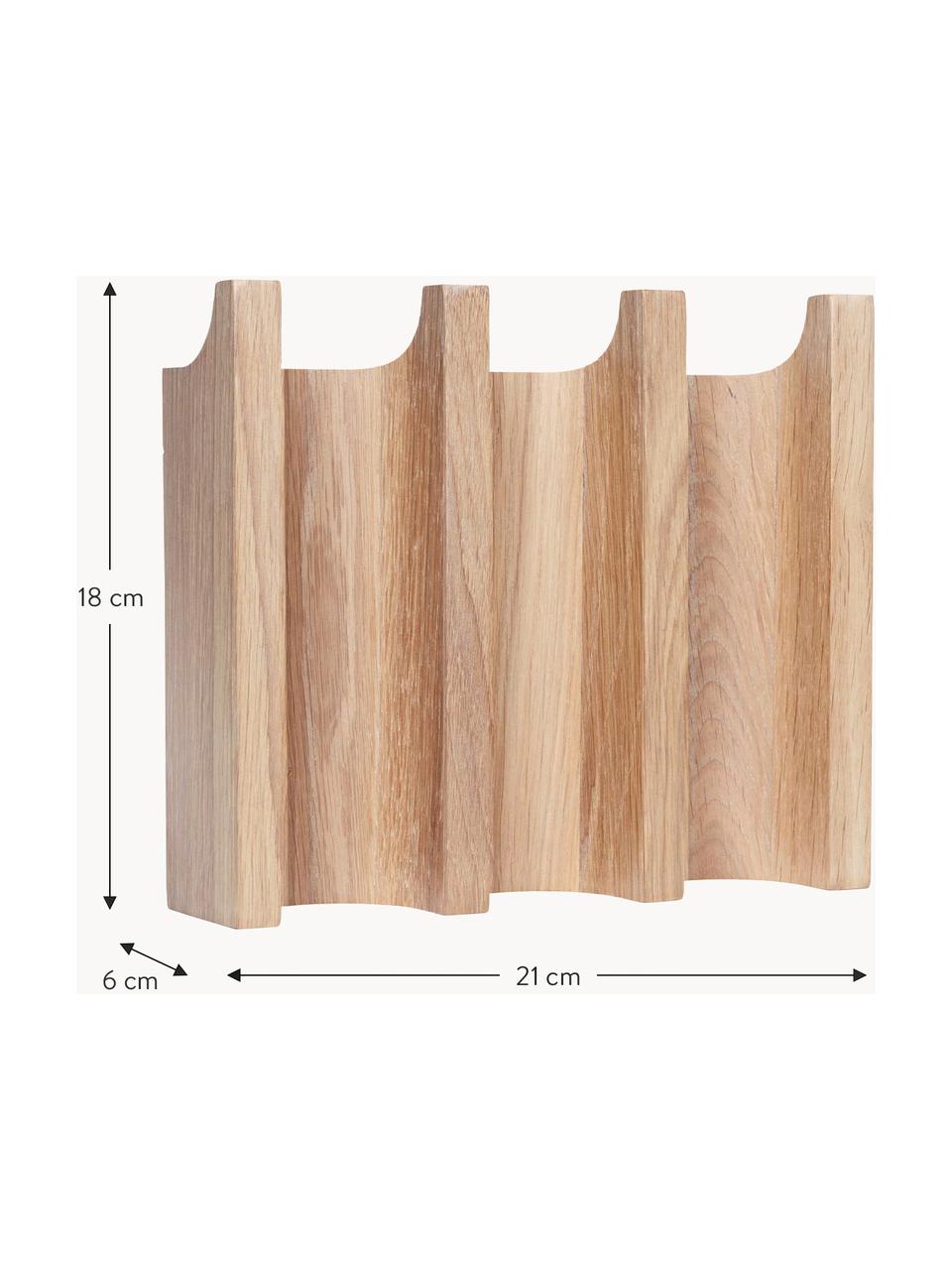 Perchero de pared de roble Column, Madera de roble, Roble, An 21 x Al 18 cm