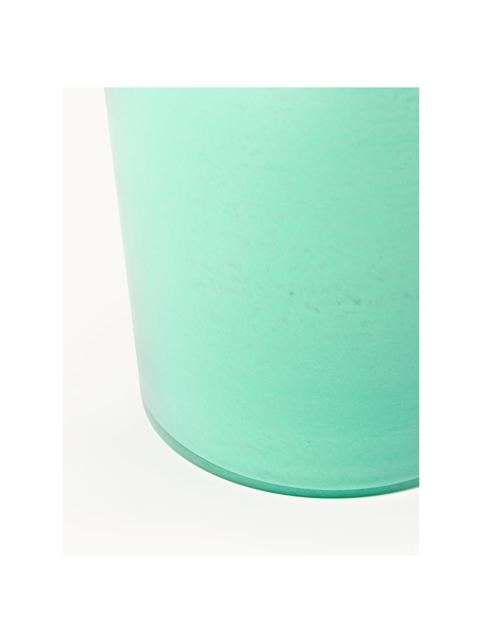 Vaso in vetro soffiato Inaya, alt. 31 cm, Vetro soffiato, Verde turchese, Ø 29 x Alt. 31 cm