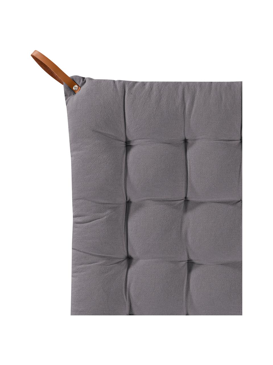 Poduszka na siedzisko Billie, 100% bawełna, Antracytowy, S 40 x D 40 cm