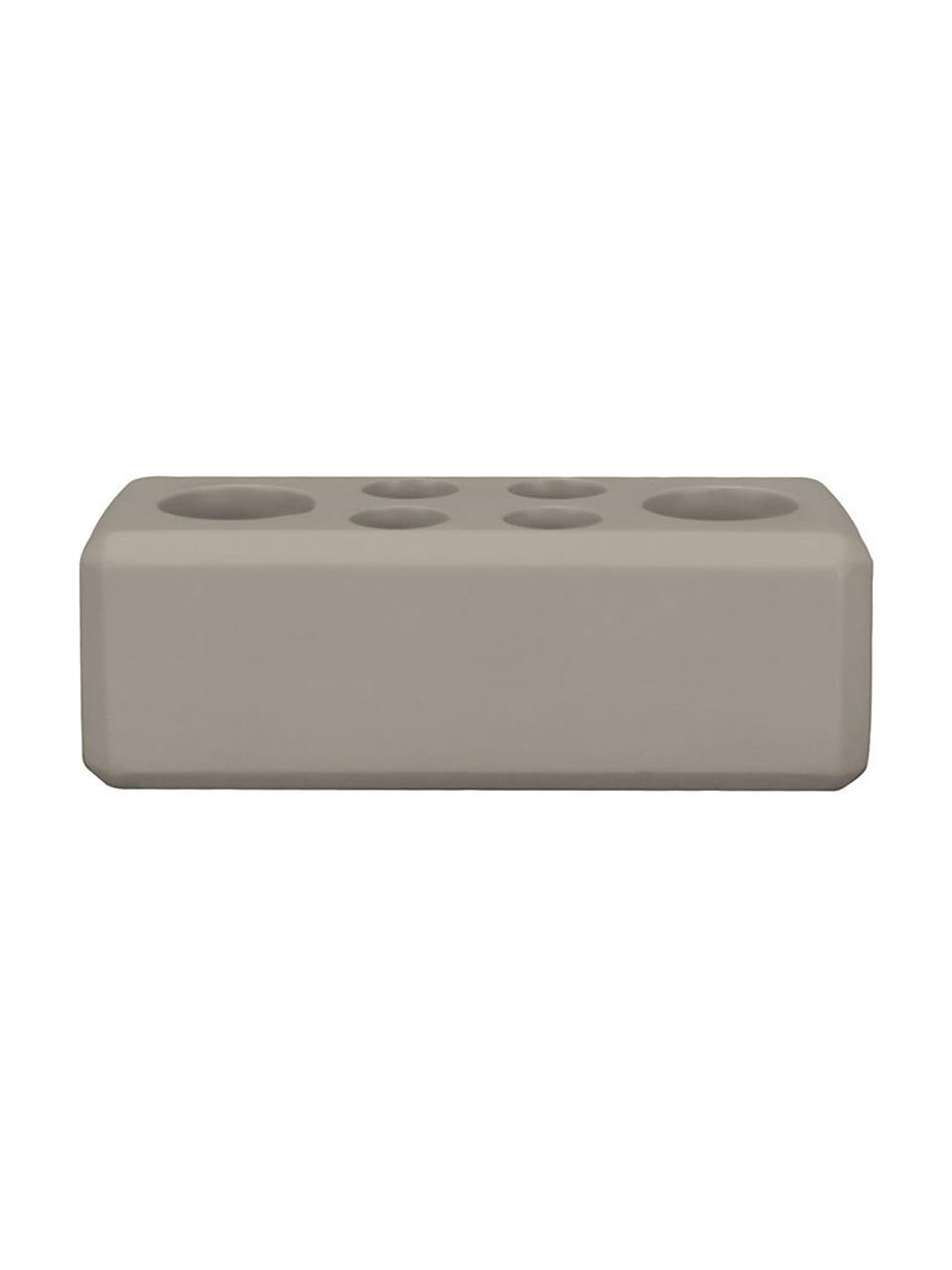 Porta spazzolini in betone Loft, Cemento, Grigio, Larg. 16 x Alt. 6 cm