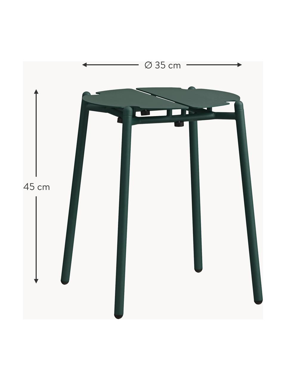 Garten-Hocker Novo aus Metall, Stahl, beschichtet, Dunkelgrün, Ø 35 x H 45 cm