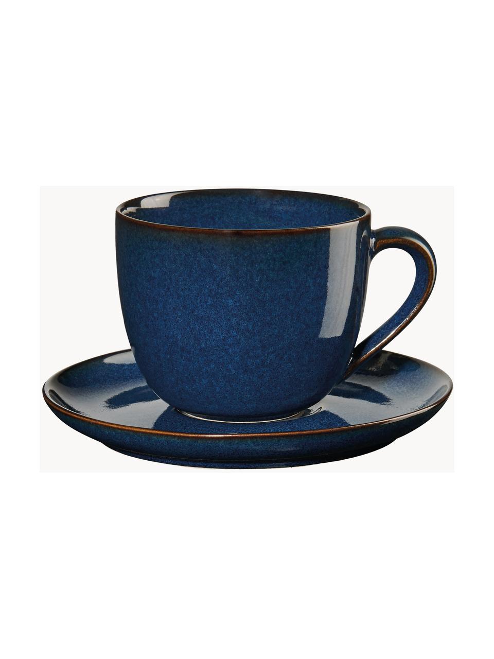 Tazza fatta a mano Midnight 2 pz, Gres, Blu scuro, Ø 9 x Alt. 8 cm, 230 ml