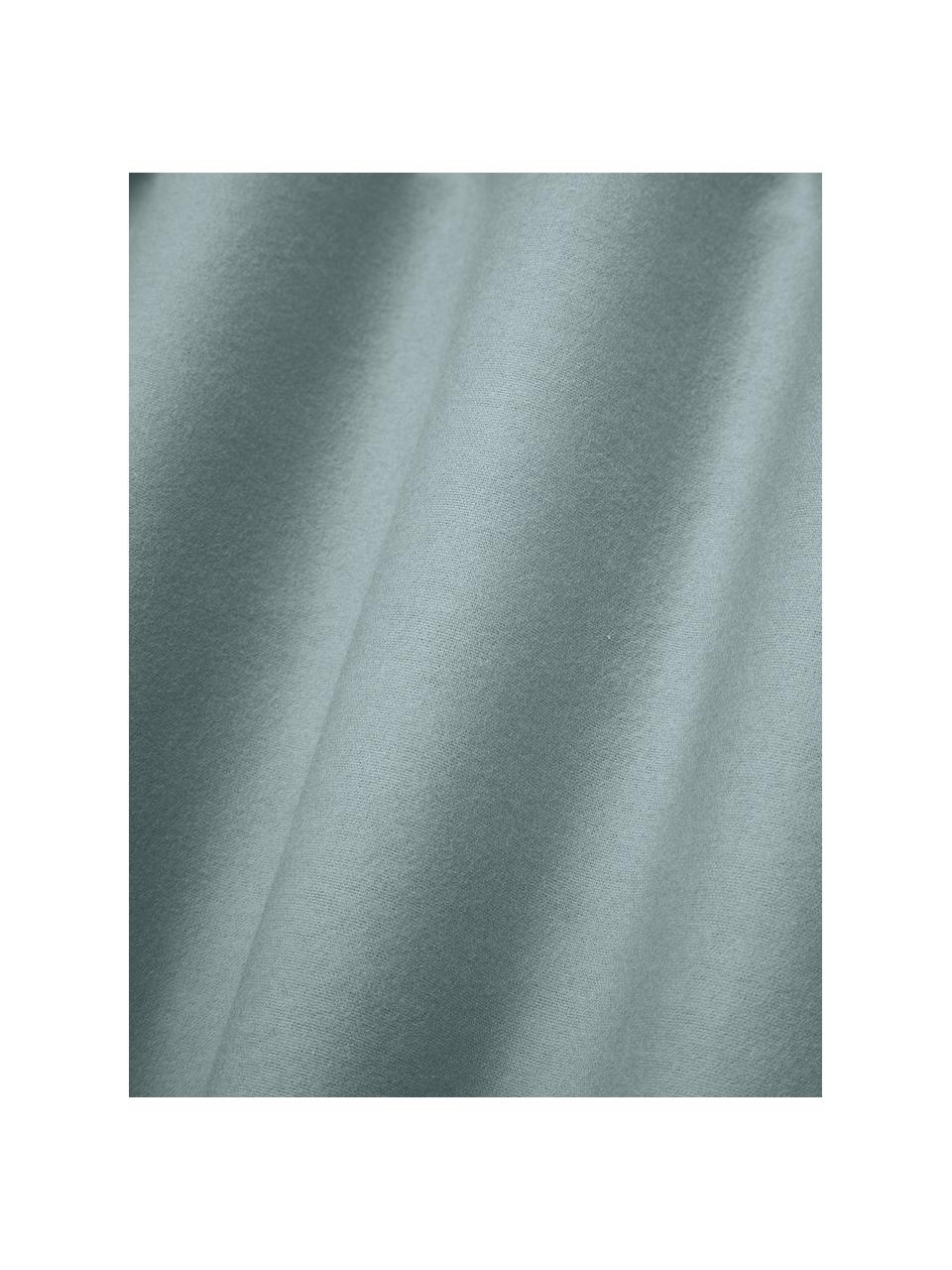Topper-Spannbettlaken Biba aus Flanell in Graugrün, Webart: Flanell Flanell ist ein k, Graugrün, B 90 x L 200 cm