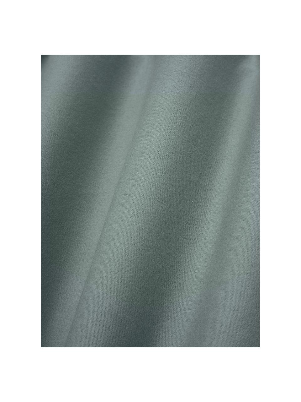 Drap-housse en flanelle pour surmatelas Biba, Bleu pétrole, larg. 200 x long. 200 cm, haut. 15 cm