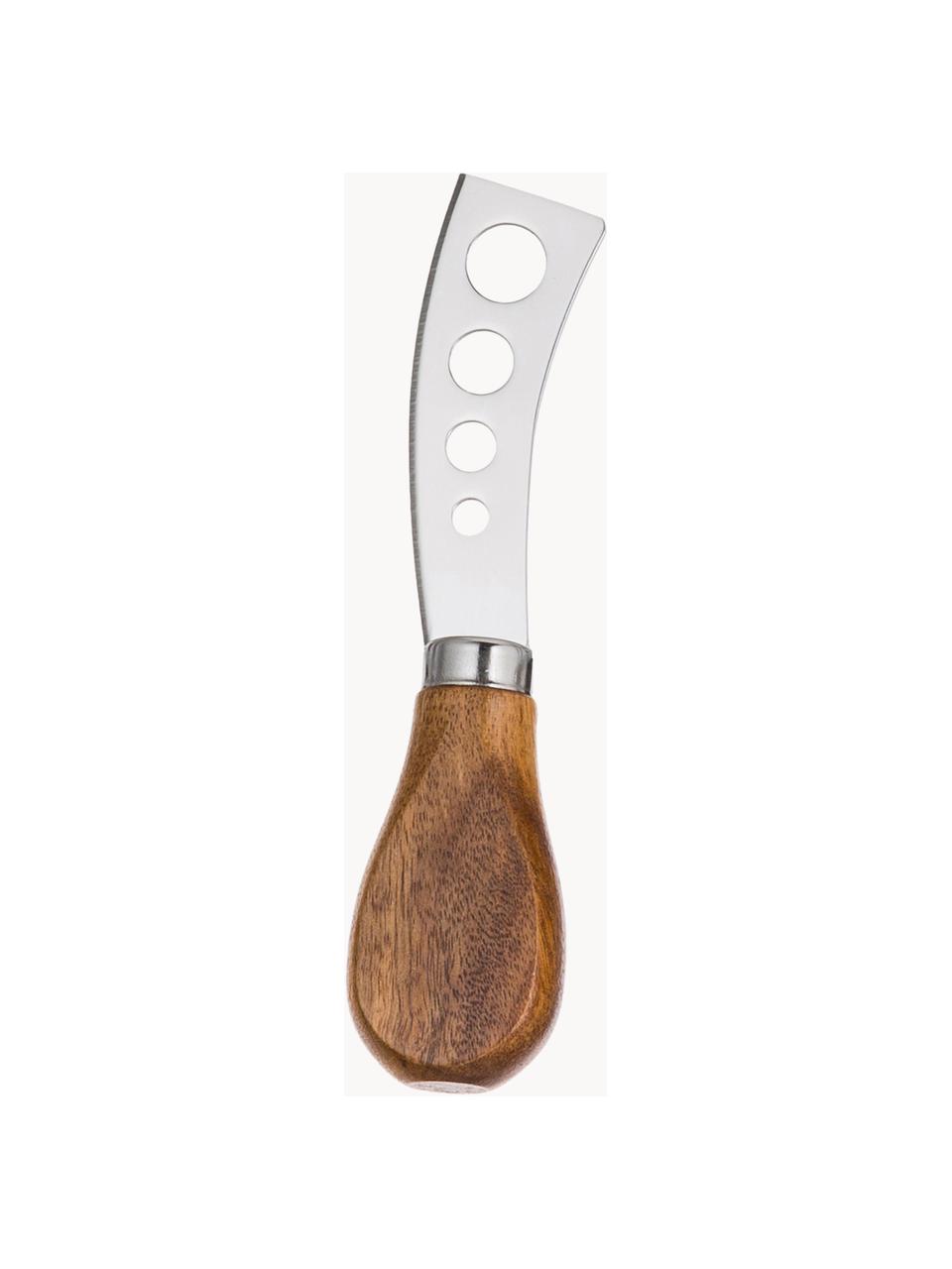 Komplet noży do sera Frija, 5 elem., Jasny drewno naturalne, odcienie srebrnego, Komplet z różnymi rozmiarami