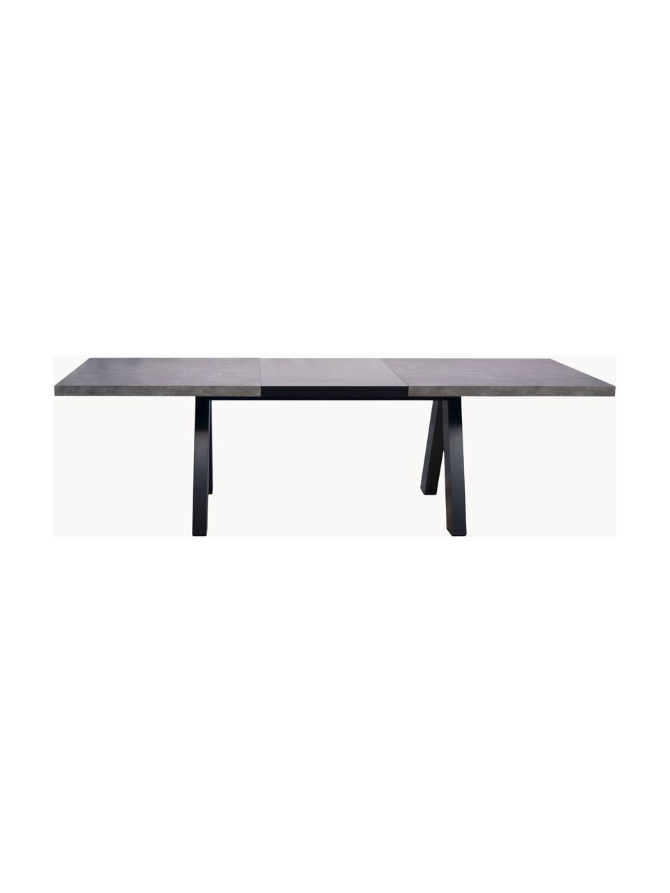 Mesa de comedor extensible efecto cemento Apex, 200-250 x 100 cm, Tablero: estructura ligera de pana, Patas: fibras de densidad media , Look cemento, An 200/250 x F 100 cm