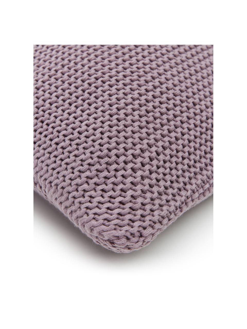 Pletený povlak na polštář z organické bavlny Adalyn, Fialová