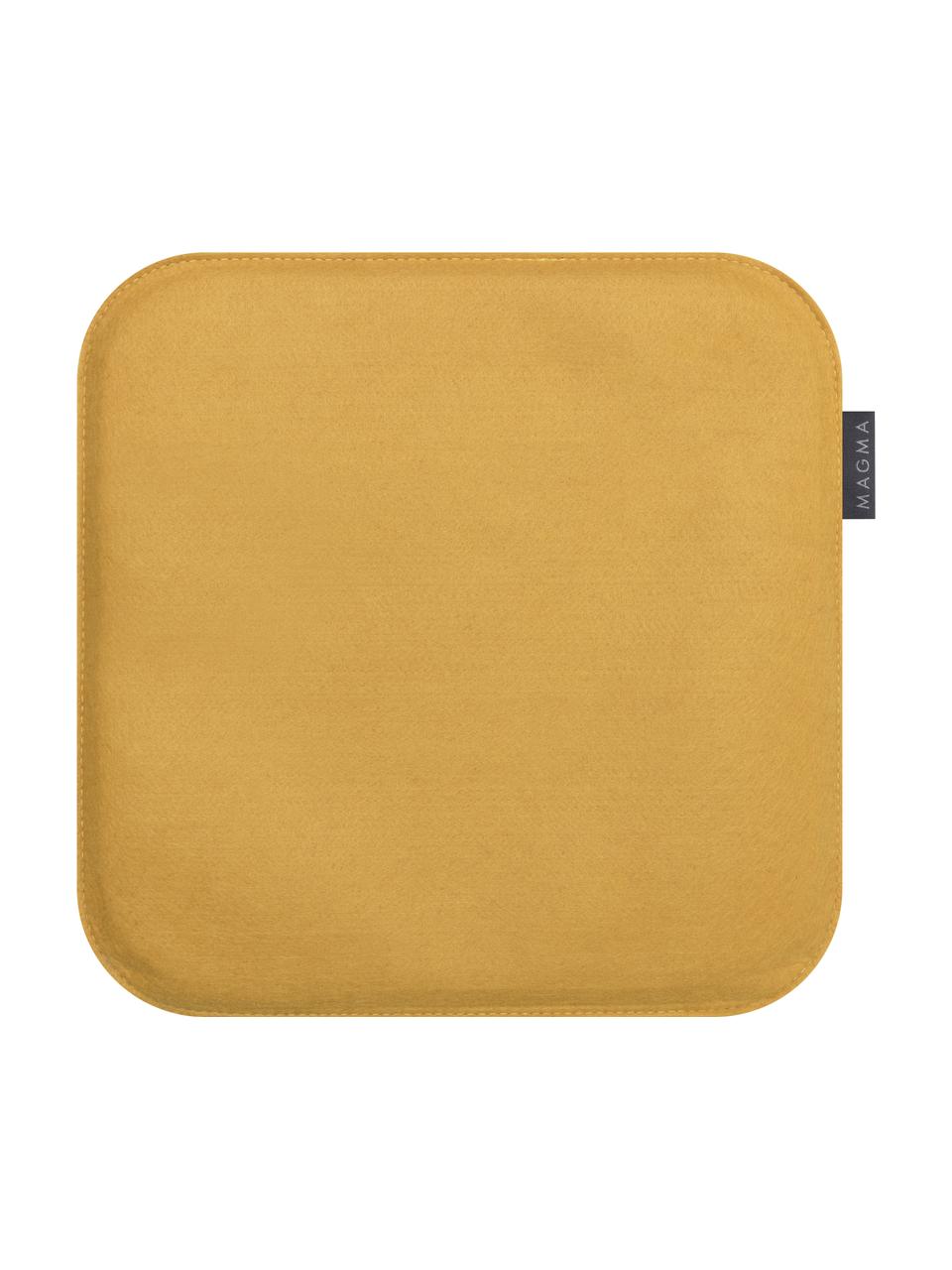 Cojines para sillas Avaro Square, 4 uds., Ocre, An 35 x L 35 cm