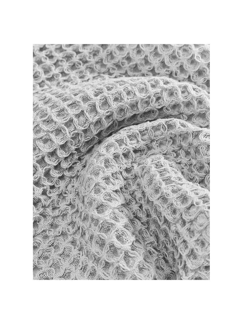 Funda de cojín texturizada de algodón Lois, 100% algodón, Gris, An 50 x L 50 cm