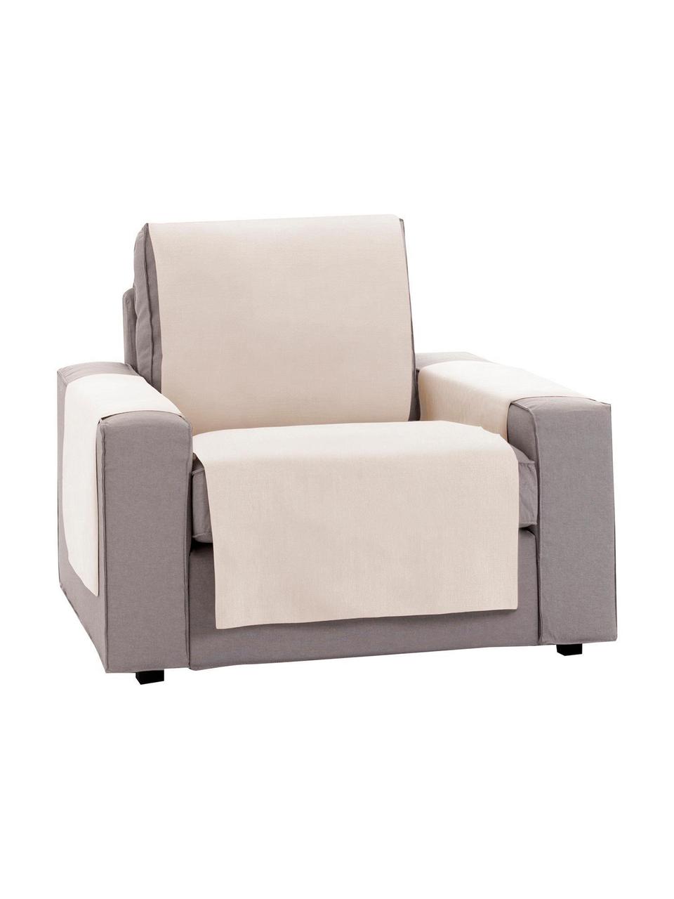 Jeté de fauteuil Levante, 65 % coton, 35 % polyester, Beige, larg. 55 x long. 220 cm