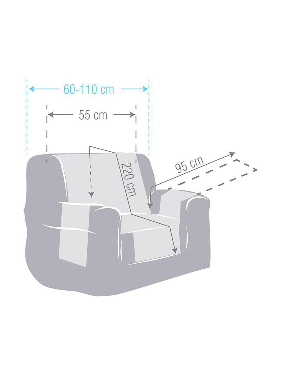 Jeté de fauteuil Levante, 65 % coton, 35 % polyester, Beige, larg. 55 x long. 220 cm